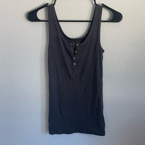 American Eagle Shirt Grey Ribbed Tank Top Size XS